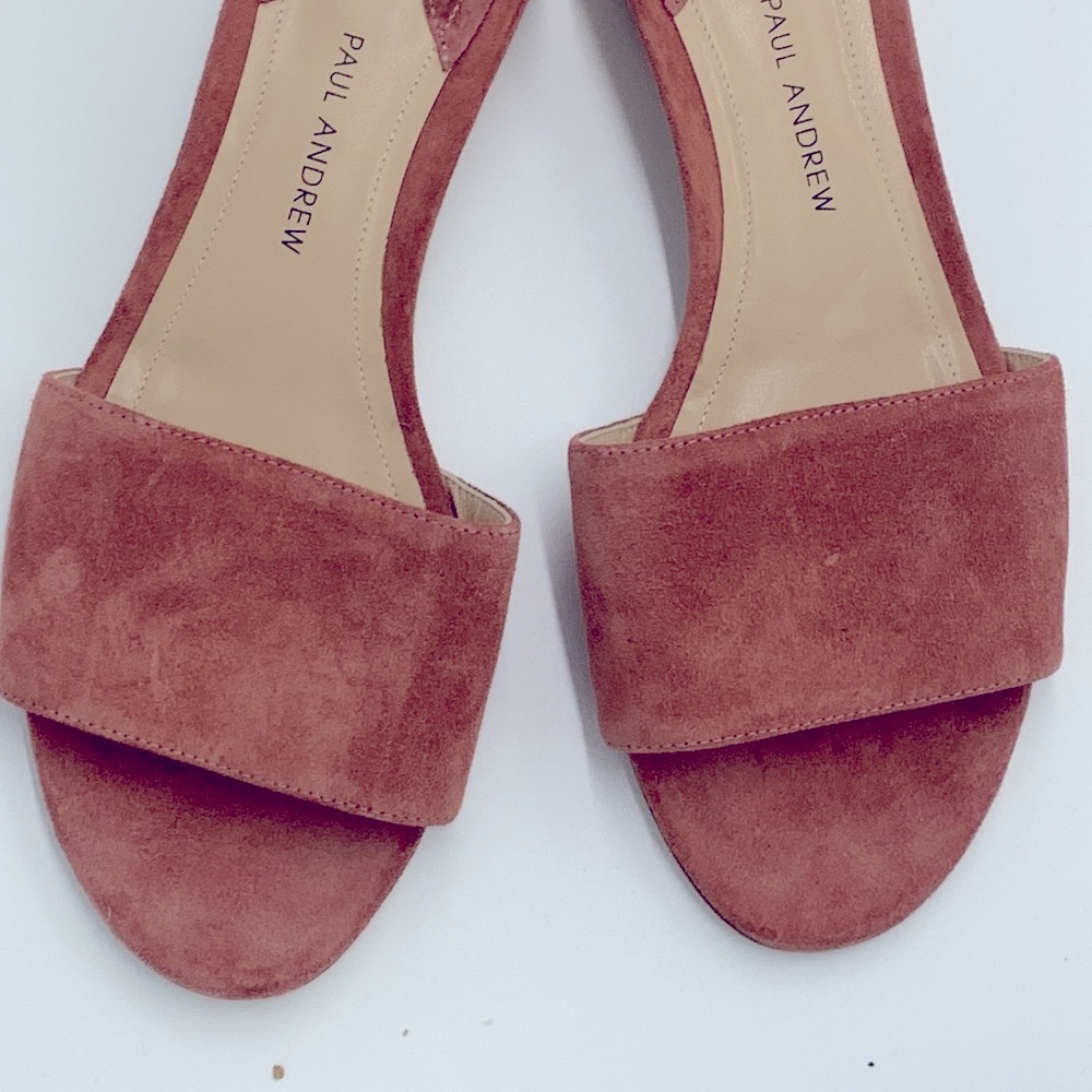 Paul Andrew Mauve Suede Slides - image 4